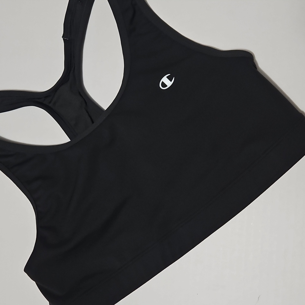 Champion Women's Black Padless Support Sports Bra Size L - Picture 3 of 9